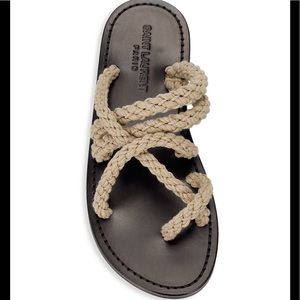 Saint Laurent Jude Rope Slides Sandals 40.5